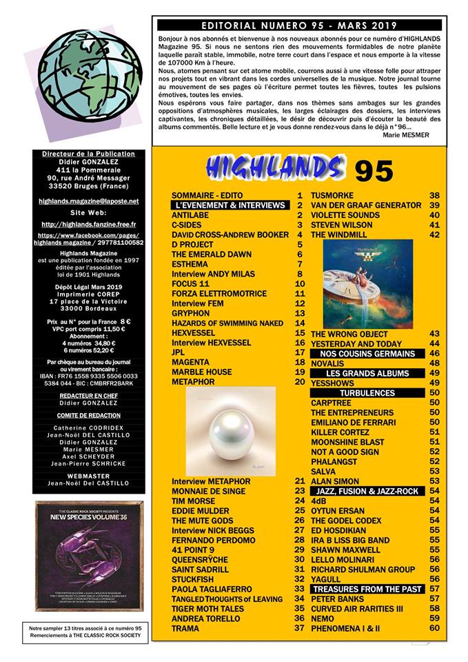 Jazz Rock Progressif: on parle du 4dB dans le Highlands Mag